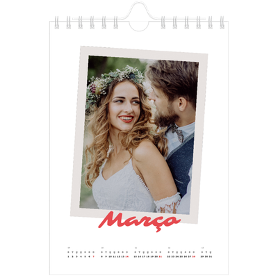 Calendário A5 — Assinado a carmim [Março]