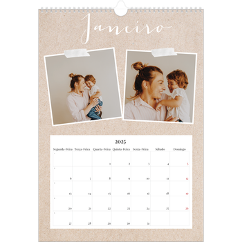 Calendário fotográfico A3 — Calendário de livros de recortes