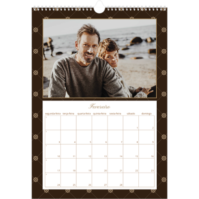Calendário A3 — Vintage monocromático [Fevereiro]