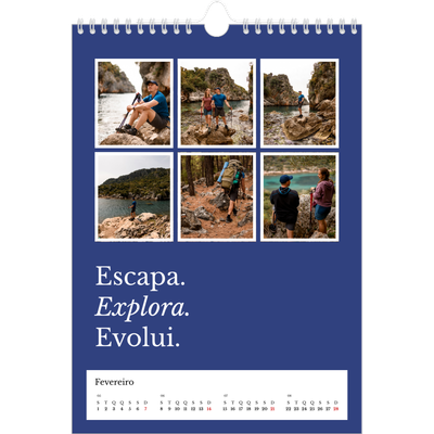 Calendário fotográfico A4 — Terra editorial [Fevereiro]