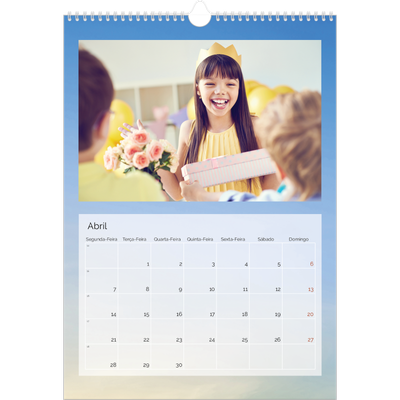 Calendário A3 — Paisagem de nuvens [Abril]