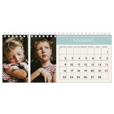 Calendários de mesa — Capítulos pastel [Fevereiro]