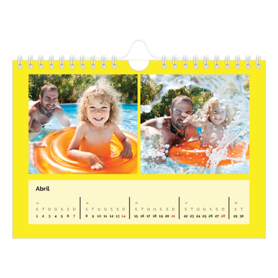 Calendário A5 horizontal — Brilhante e arrojado [Abril]