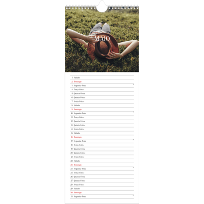 Calendário fino  — Escapadinha infinita [Maio]