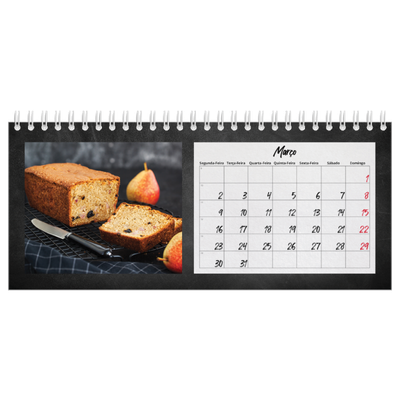 Calendários de mesa — Estilo de quadro-negro [Março]