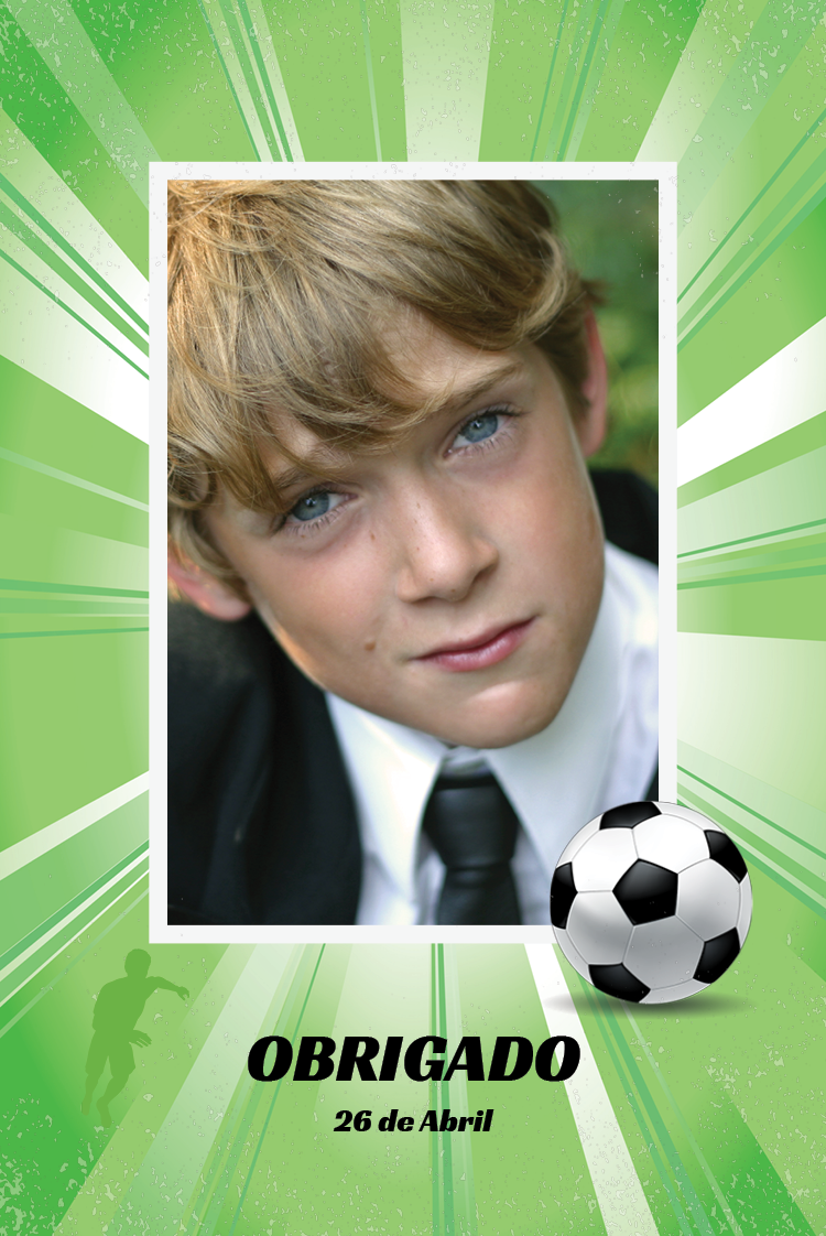 Cartões de agradecimento — Estrela do futebol