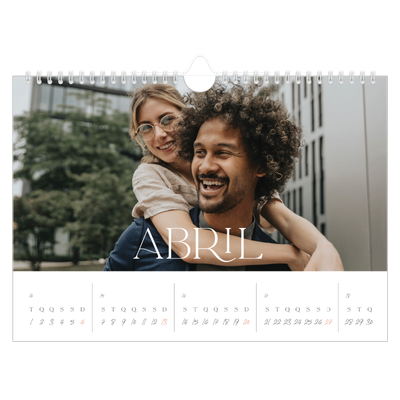 Calendário A4 horizontal — Maior que a vida [Abril]