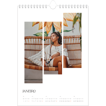 Calendário fotográfico A4 — Mosaicos de viagem