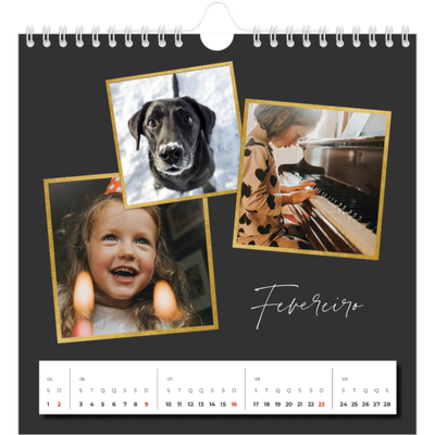 Calendário quadrado — Tantas recordações [Fevereiro]