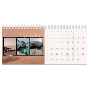 Calendário de Fotografias de Mesa — Aventura e desejo de viajar
