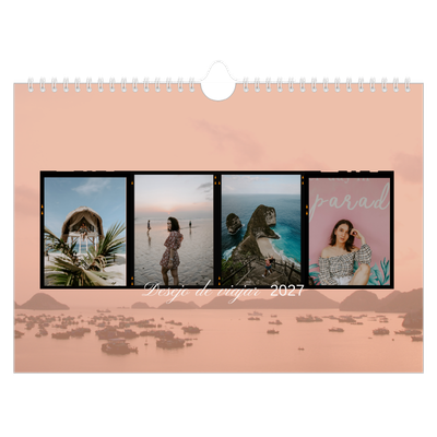 Calendário A4 horizontal — Aventura e desejo de viajar [capa]