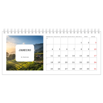Calendários de mesa — A história completa [Janeiro]