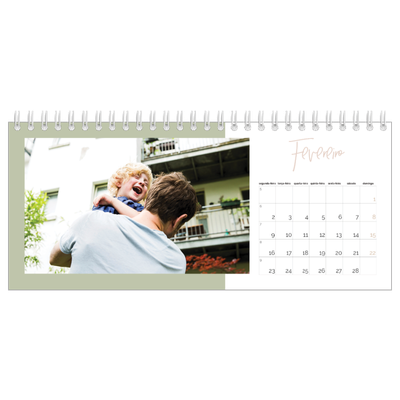 Calendários de mesa — Molduras de terra [Fevereiro]