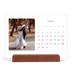 Calendário de mesa com suporte em madeira - horizontal  — Clássico cobalto [Março]
