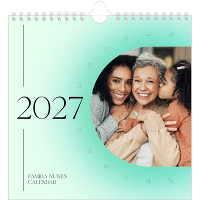 Calendário quadrado — Degradê de astrologia [capa]