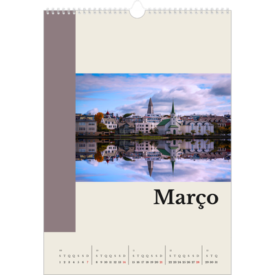 Calendário A3 — Vistas do mundo [Março]