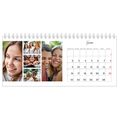 Calendários de mesa — Arranjos fotográficos [Fevereiro]