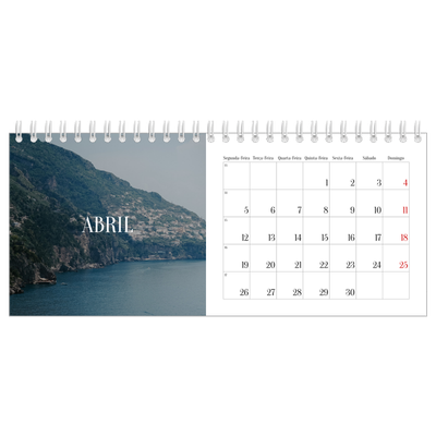 Calendários de mesa — Escapadinha infinita [Abril]