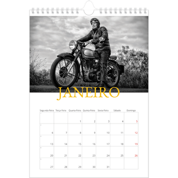 Calendário fotográfico A4 — Estilo Heritage