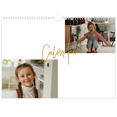 Calendário A3 Horizontal — Marcador dourado [capa]