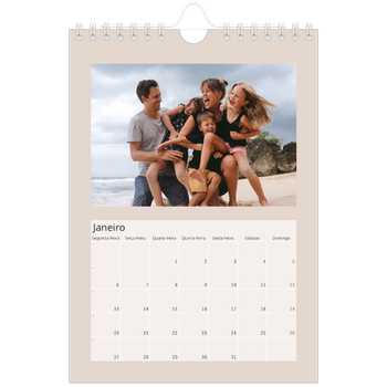 Calendário A5 — Cores da terra