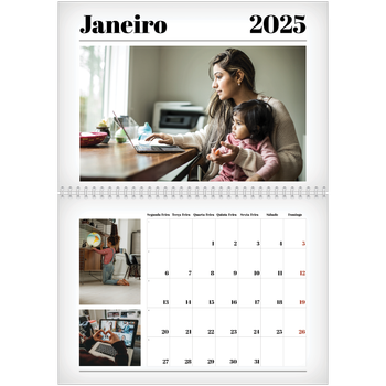 Calendário fotográfico duplo A4 — A sair da prensa