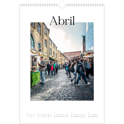 Calendário A3 — O meu diário de viagem [Abril]