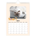 Calendário A5 — Patas de gato e garatujas [Janeiro]