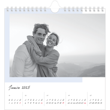 Calendário fotográfico quadrado — Ecrãs a cores