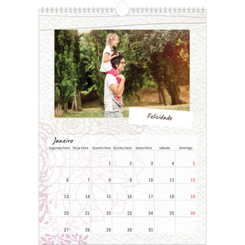 Calendário fotográfico A3 — Embrulho floral