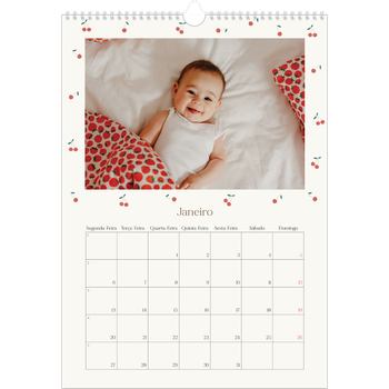 Calendário fotográfico A3 — Felicidade de cereja