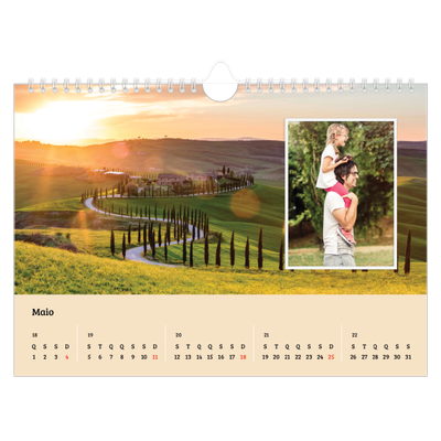 Calendário A4 horizontal — Quatro estações [capa]