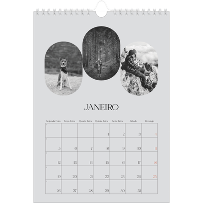 Calendário fotográfico A4 — A estrada aberta [Janeiro]