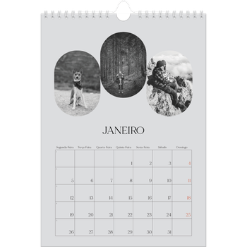 Calendário fotográfico A4 — A estrada aberta