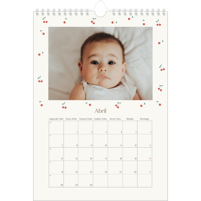 Calendário fotográfico A4 — Felicidade de cereja [Abril]