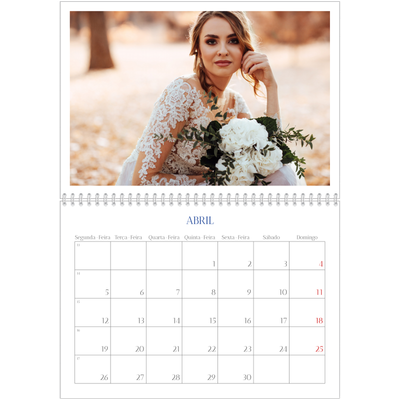 Calendário A4 duplo — Clássico cobalto [Abril]