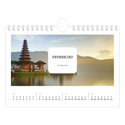 Calendário A5 horizontal — A história completa [Fevereiro]