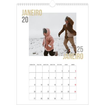 Calendário fotográfico A3 — Tipo de casal