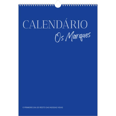 Calendário A3 — Clássico cobalto [capa]