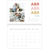 Calendário A4 duplo — Tipo de letra colorida [Abril]