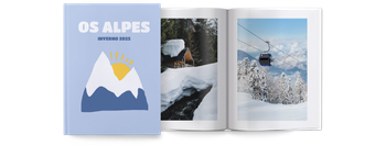 Álbuns de fotografias — Inverno em blocos de cores