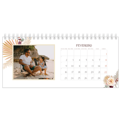 Calendários de mesa — Boho [Fevereiro]