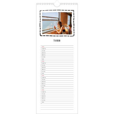 Calendário fino  — Momentos de álbum de recortes [Fevereiro]