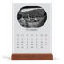 Calendário de mesa com suporte em madeira - vertical  — A estrada aberta [Fevereiro]
