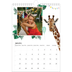 Calendário fotográfico A4 — Animais em aguarela [Janeiro]