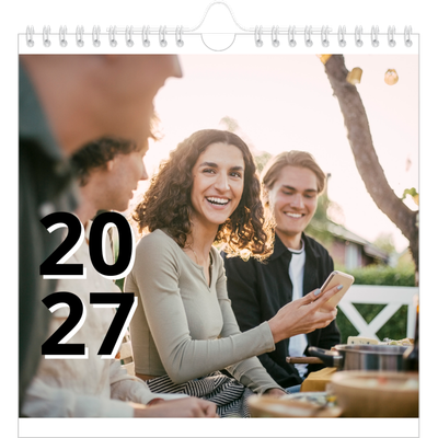 Calendário quadrado — Estilo de carta [capa]