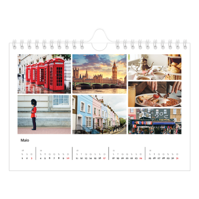 Calendário A5 horizontal — Moldura [capa]