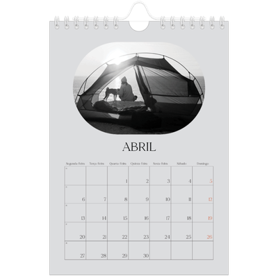 Calendário A5 — A estrada aberta [Abril]