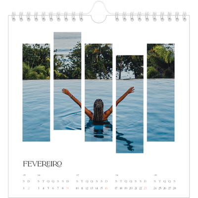 Calendário quadrado — Mosaicos de viagem [Fevereiro]