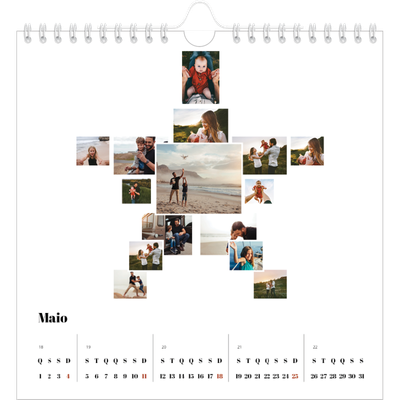 Calendário quadrado — Formas de colagem [capa]